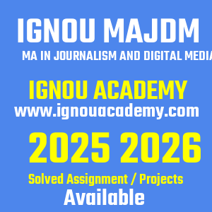 IGNOU MAJDM SOLVED ASSIGNMENT 2025 2026